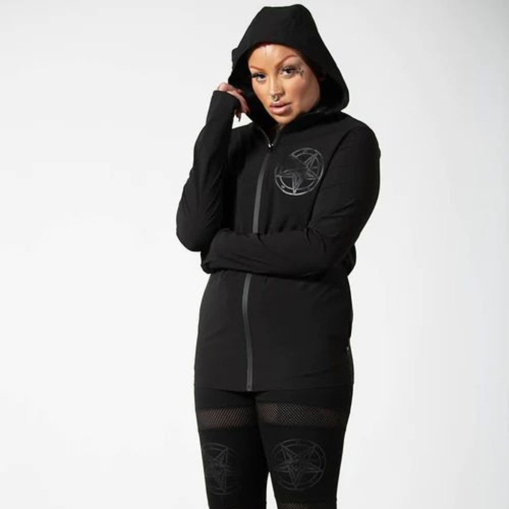 Killstar DOWN N OUT SPORTS HOODIE XS jacket nwt - Picture 5 of 9